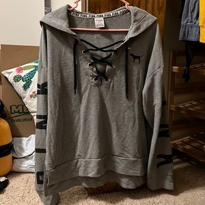 VS PINK Grey Hoodie
